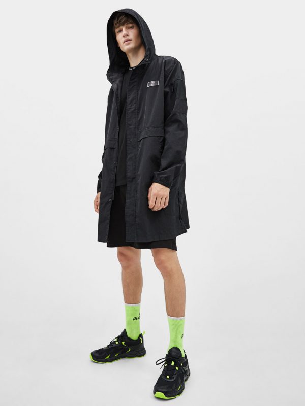 Hooded nylon parka