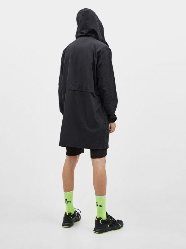 Hooded nylon parka