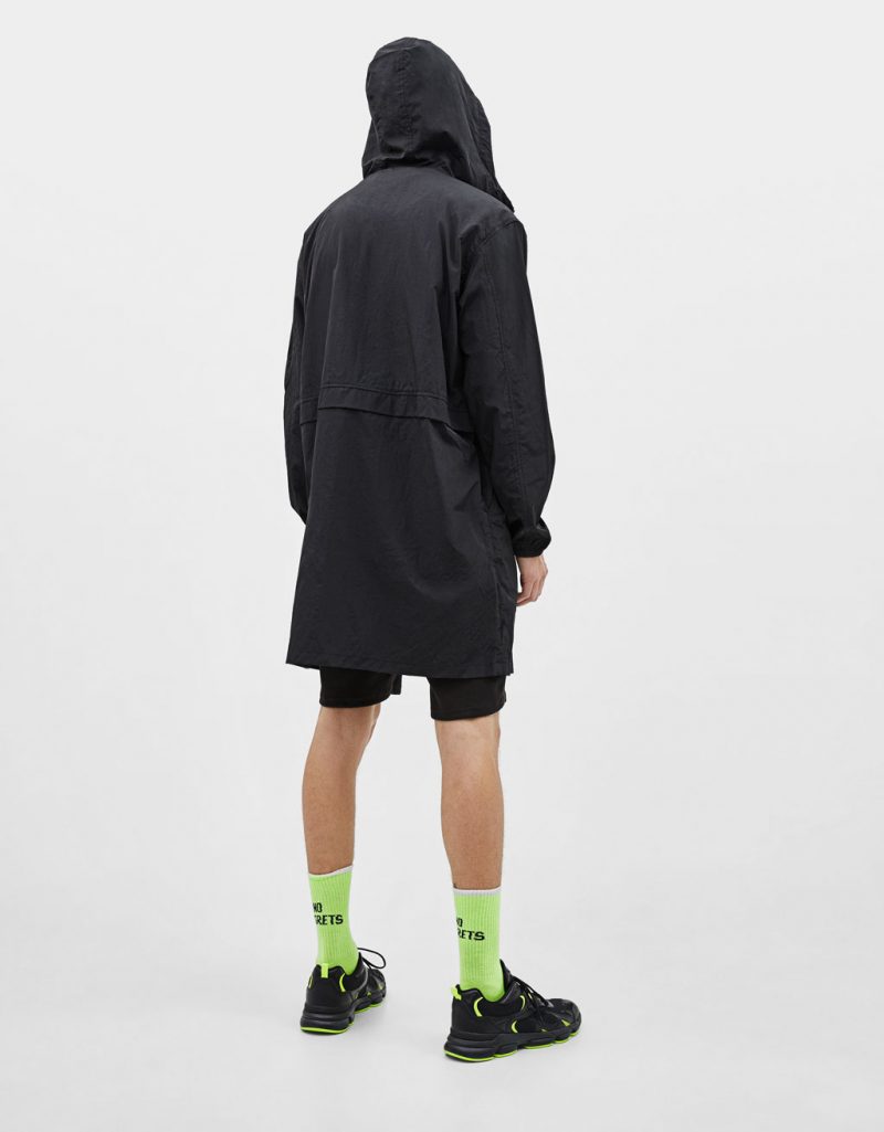 Hooded nylon parka