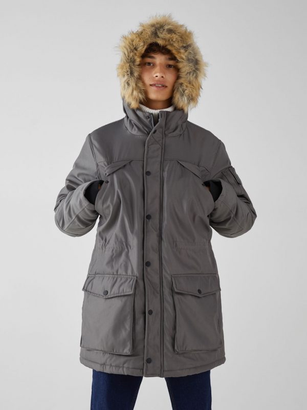 Parka with hood